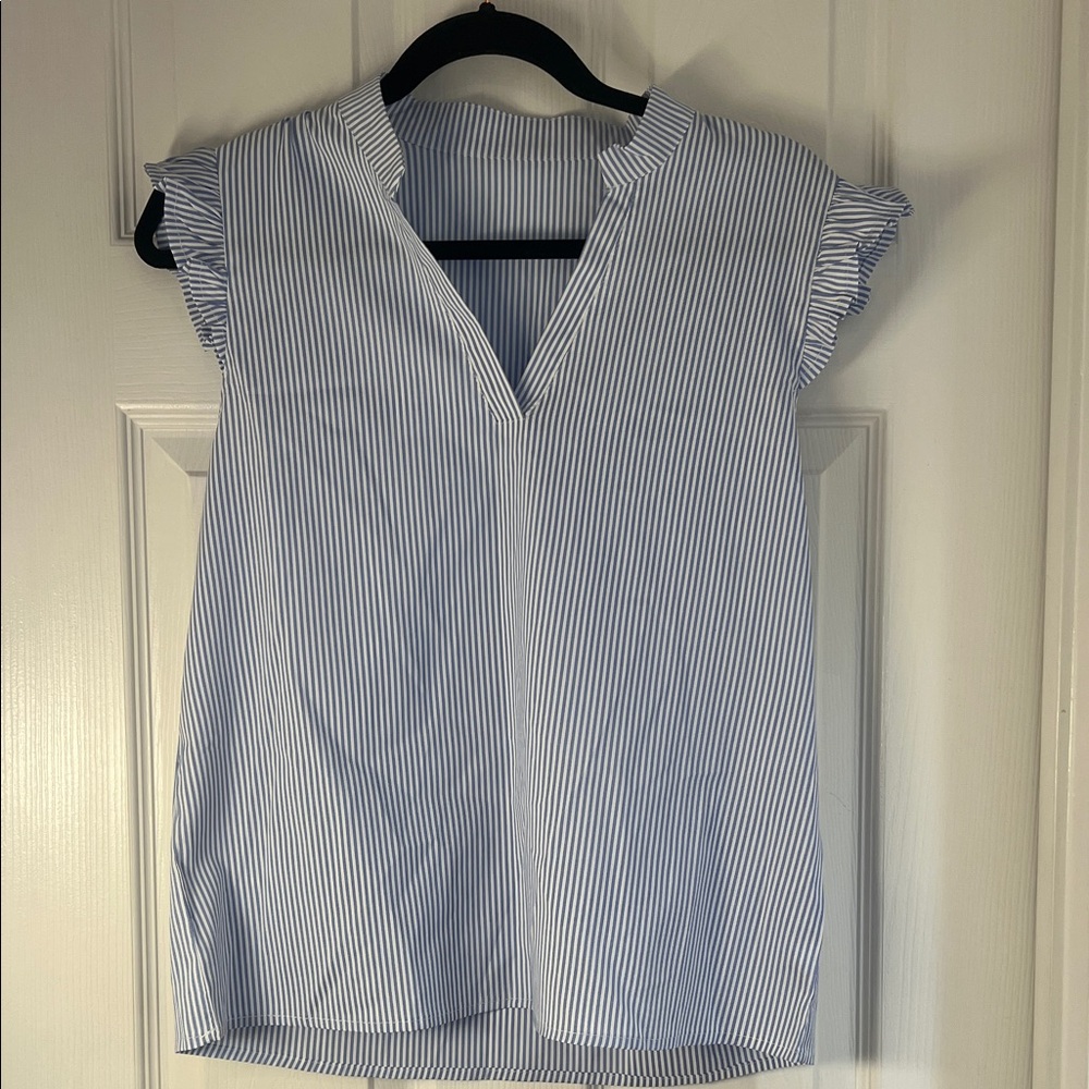 Blue Striped Women's Top
